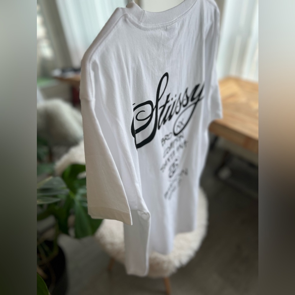 ๐ Authentic Stussy World Tour White Tee - unisex - L - Picture 14 of 17